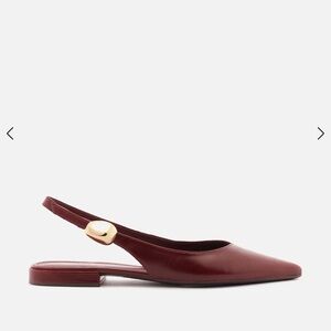 Chic Burgundy Slingback Flats
